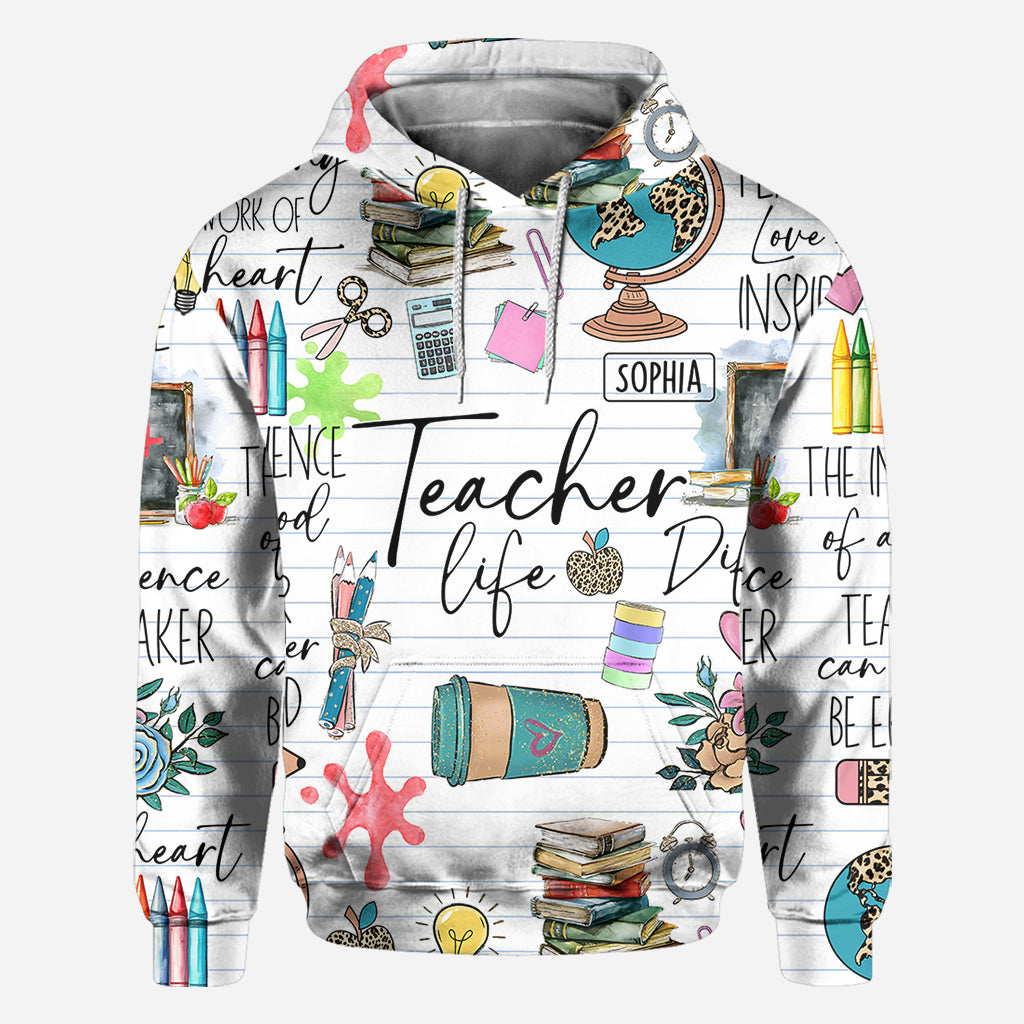 Teacher Life - Personalized Teacher All Over Shirt