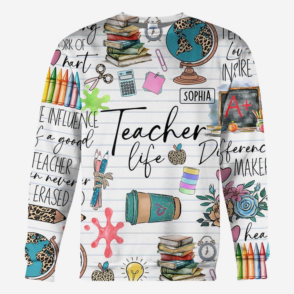 Teacher Life - Personalized Teacher All Over Shirt