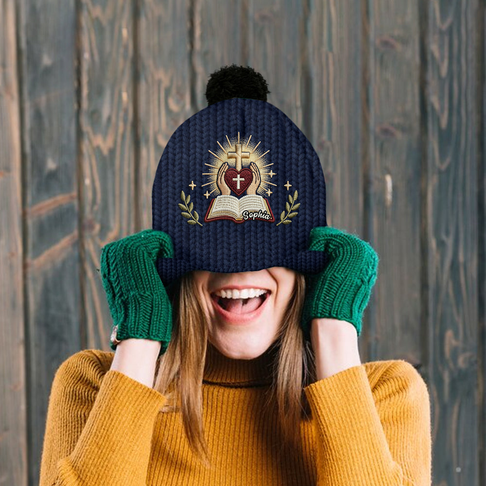 God Is My Strength - Personalized Christian Beanie Hat