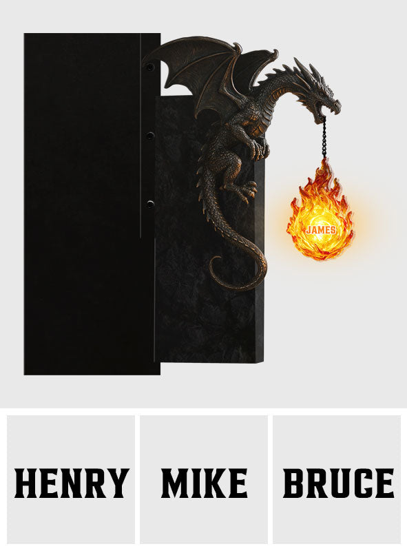 Dragon Lovers Gift - Personalized Dragon Bookshelf Lamp