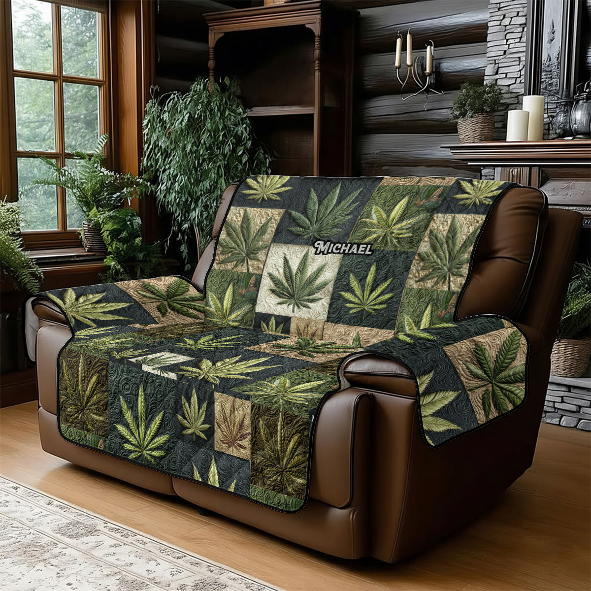 I Like Big Buds - Personalized Weed Quilted Sofa/Couch Cover