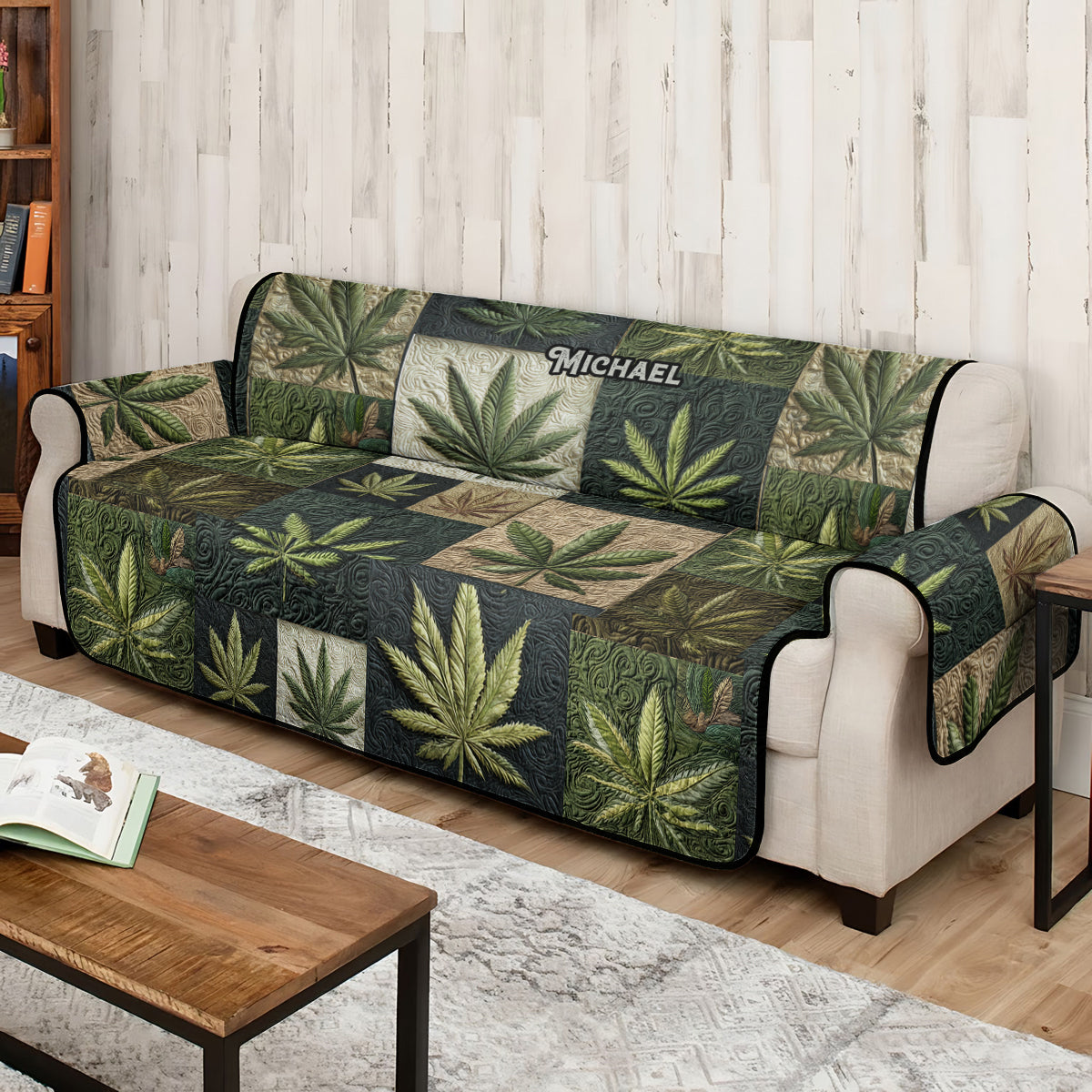 I Like Big Buds - Personalized Weed Quilted Sofa/Couch Cover