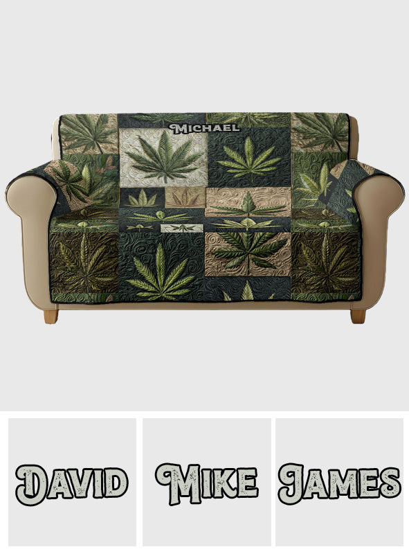 I Like Big Buds - Personalized Weed Quilted Sofa/Couch Cover