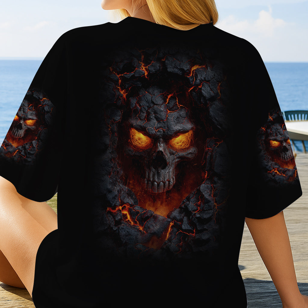 Fire Skull - Personalized Skull All Over Shirt