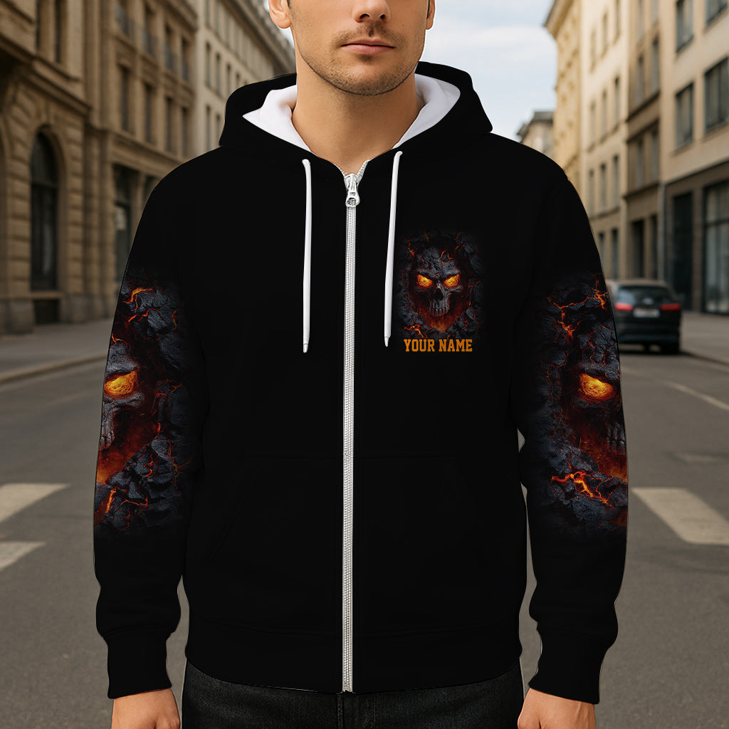 Fire Skull - Personalized Skull All Over Shirt