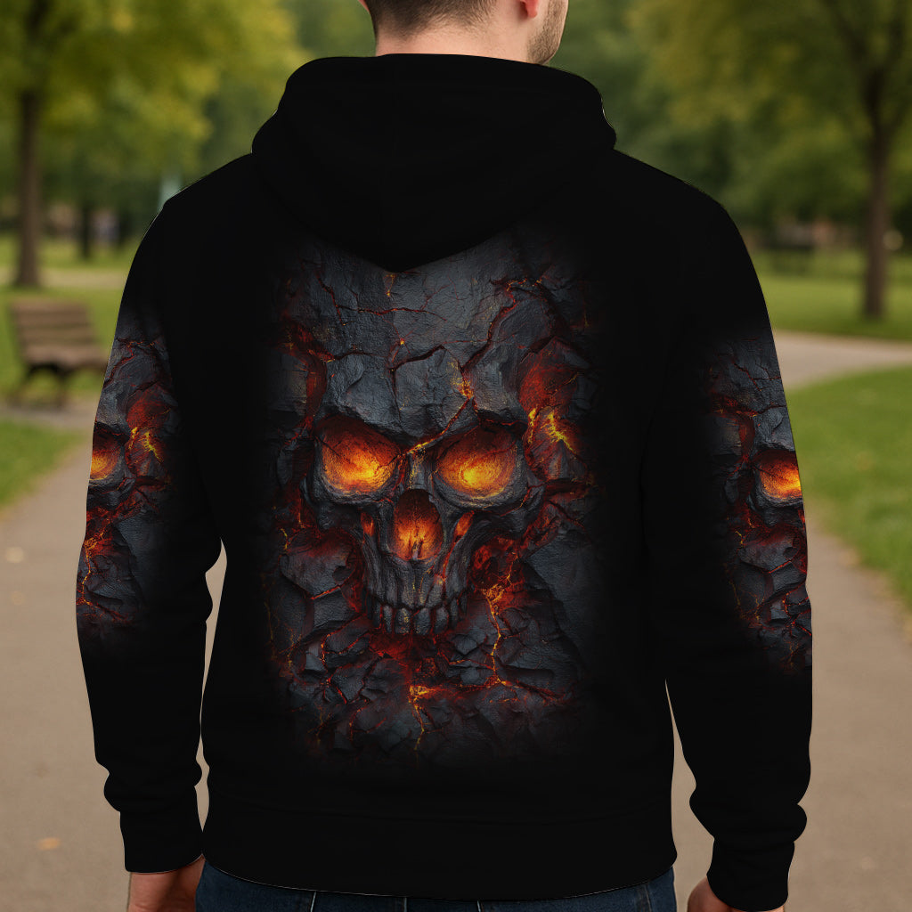 Fire Skull - Personalized Skull All Over Shirt
