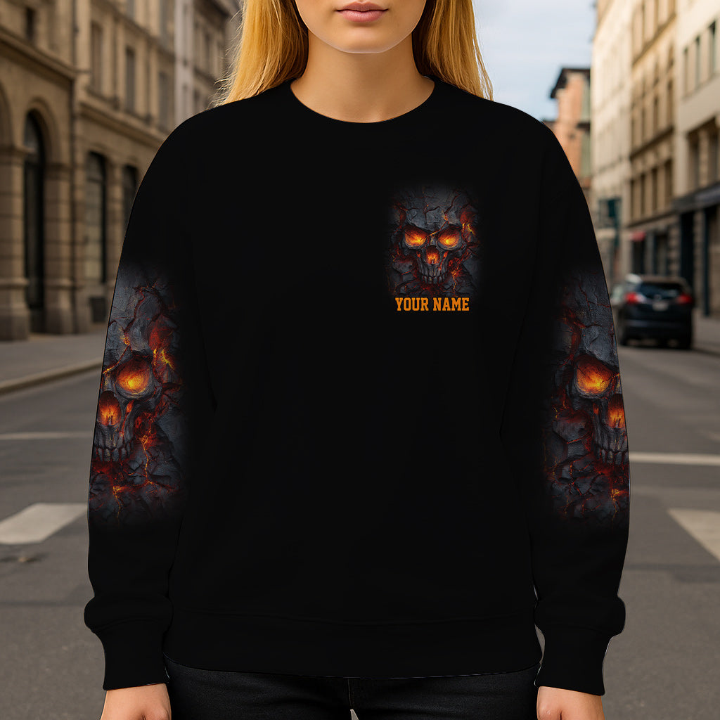 Fire Skull - Personalized Skull All Over Shirt