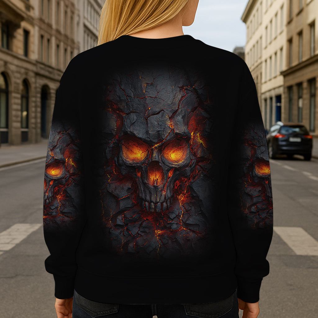 Fire Skull - Personalized Skull All Over Shirt
