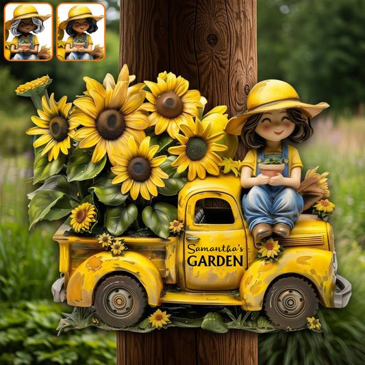 And Into The Garden I Go To Lose My Mind - Personalized Gardening Cut Metal Sign