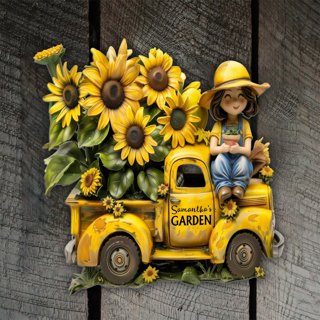 And Into The Garden I Go To Lose My Mind - Personalized Gardening Cut Metal Sign