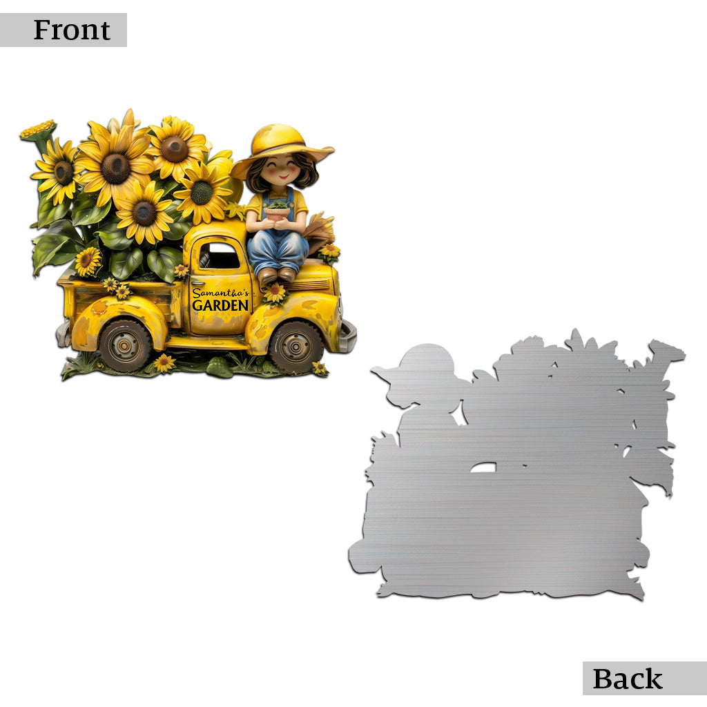 And Into The Garden I Go To Lose My Mind - Personalized Gardening Cut Metal Sign