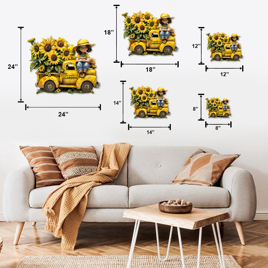 And Into The Garden I Go To Lose My Mind - Personalized Gardening Cut Metal Sign