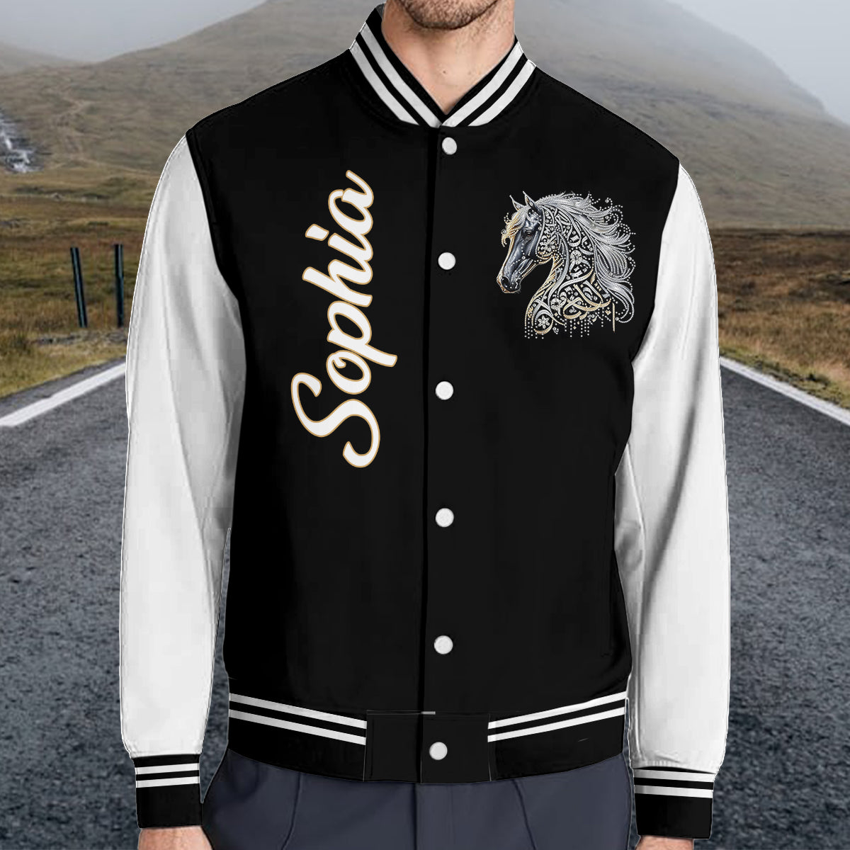Love Horse - Personalized Horse Varsity Jacket