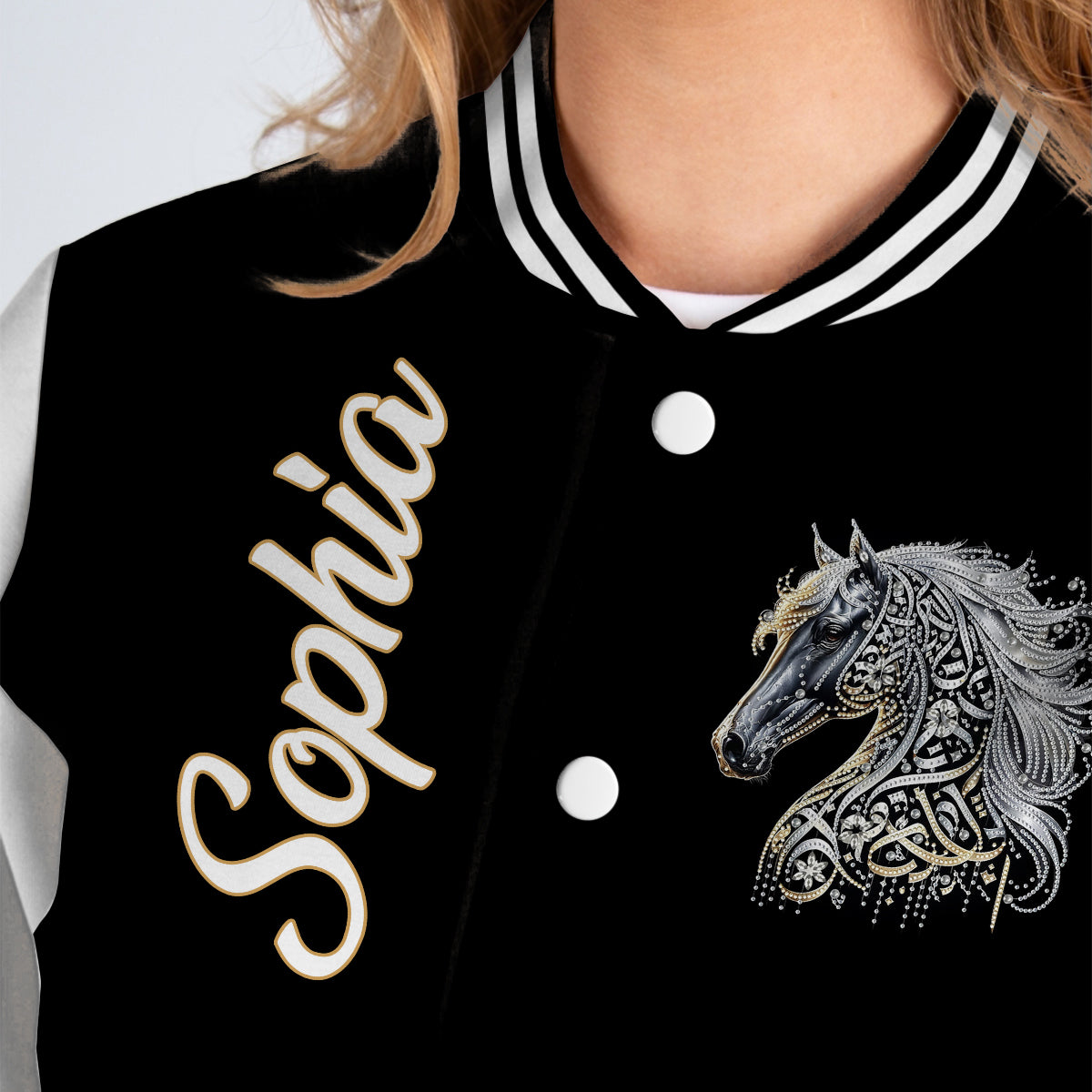 Love Horse - Personalized Horse Varsity Jacket