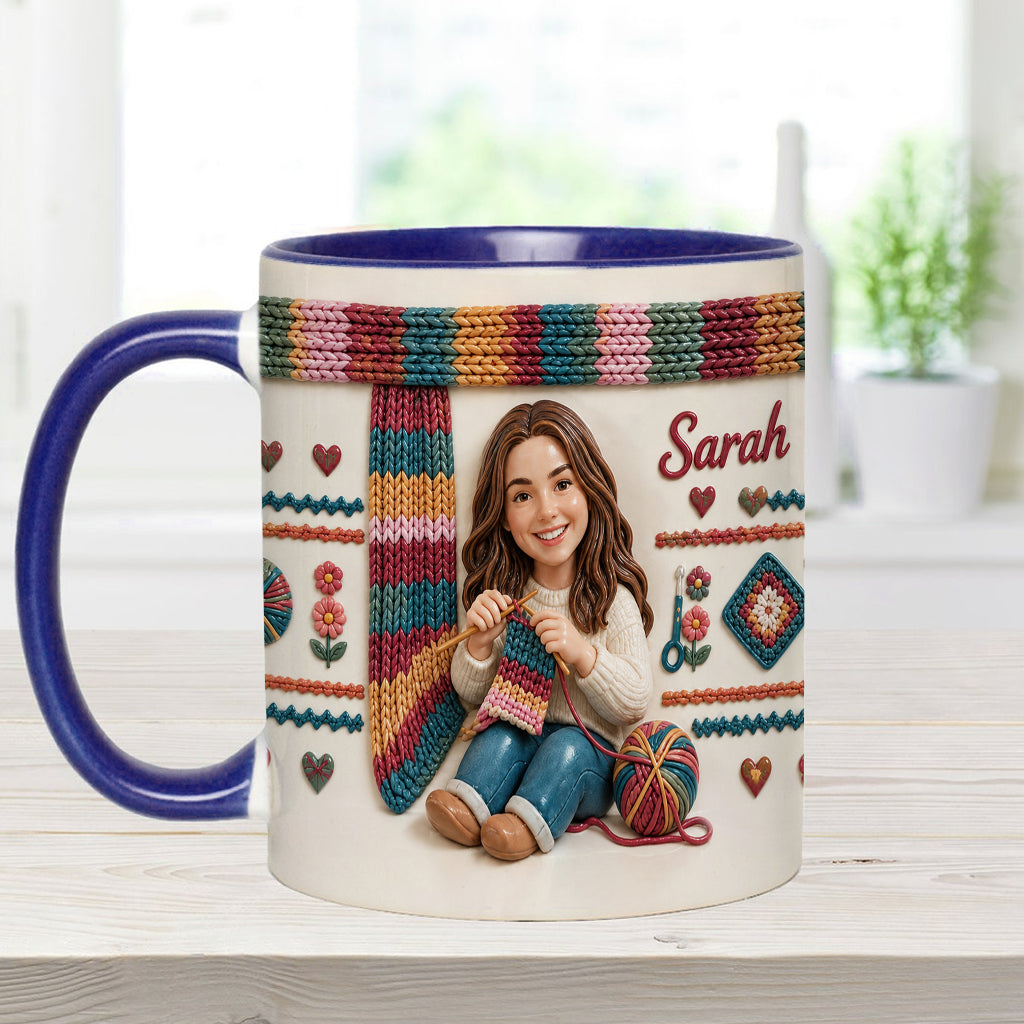 Love Crocheting - Personalized Crocheting Accent Mug & Coaster