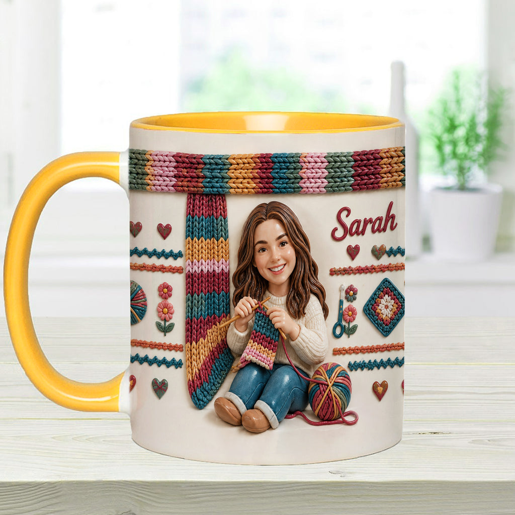 Love Crocheting - Personalized Crocheting Accent Mug & Coaster