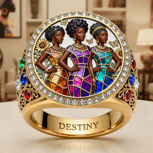 Black History - Personalized African American Signet Ring