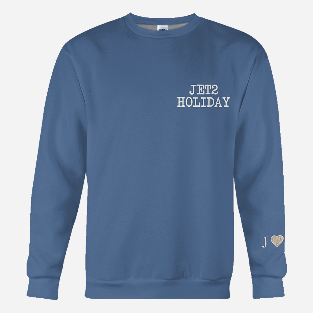My Girlfriend Beats Me Nothing Beats A Jet2 Holiday - Personalized Couple All Over Shirt
