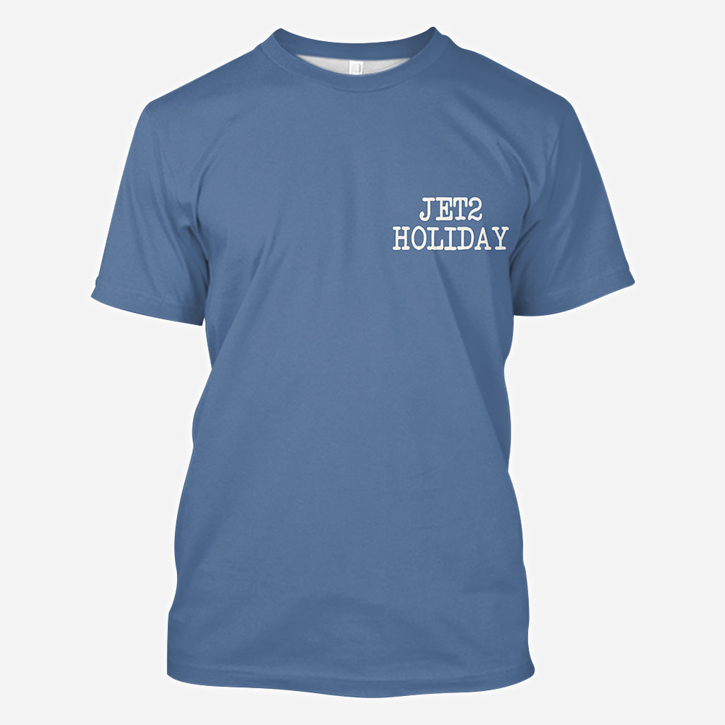 My Girlfriend Beats Me Nothing Beats A Jet2 Holiday - Personalized Couple All Over Shirt