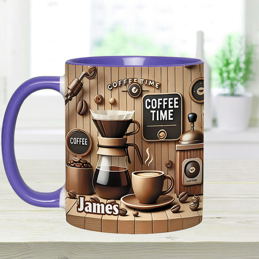 Coffee Time - Personalized Coffee Accent Mug