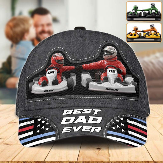 Kart Racing Loving Dad & Kid - Personalized Father Classic Cap