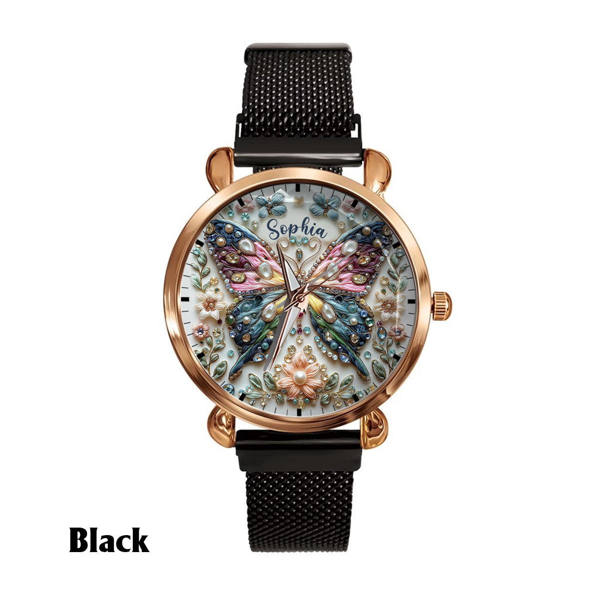 Beautiful Butterfly - Personalized Butterfly Women Hand Watch