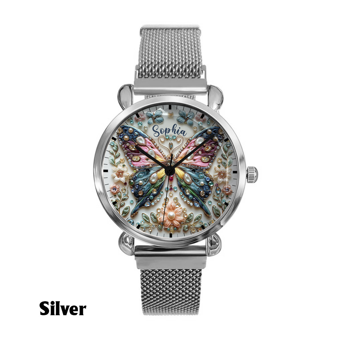 Beautiful Butterfly - Personalized Butterfly Women Hand Watch