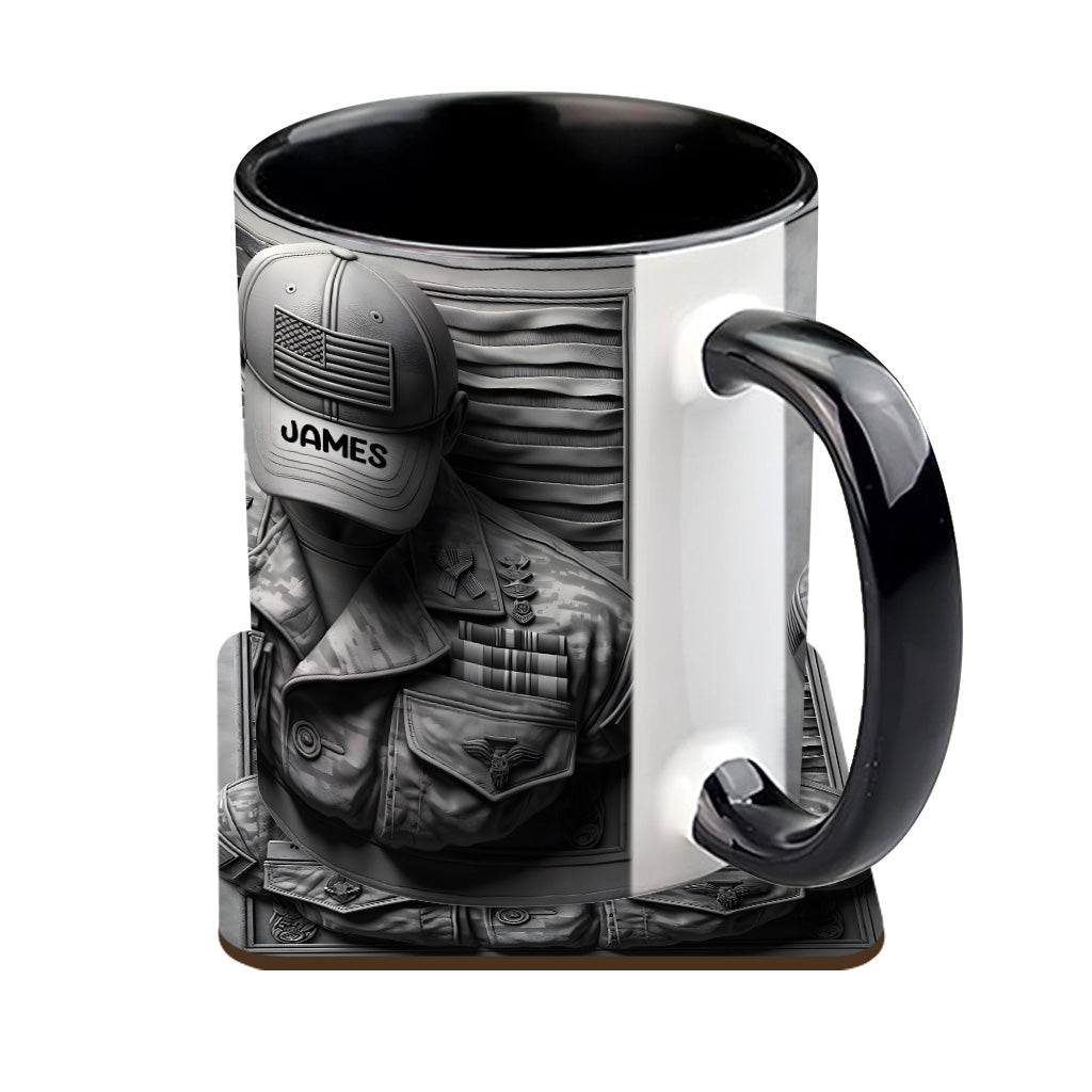 Proud Veteran - Personalized Veteran Accent Mug