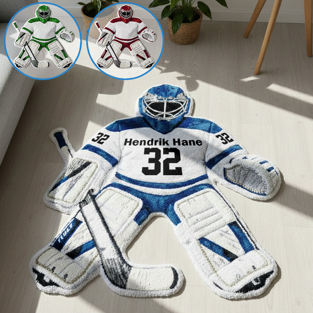 Love Hockey - Personalized Hockey Non-Slip Tufted Rug