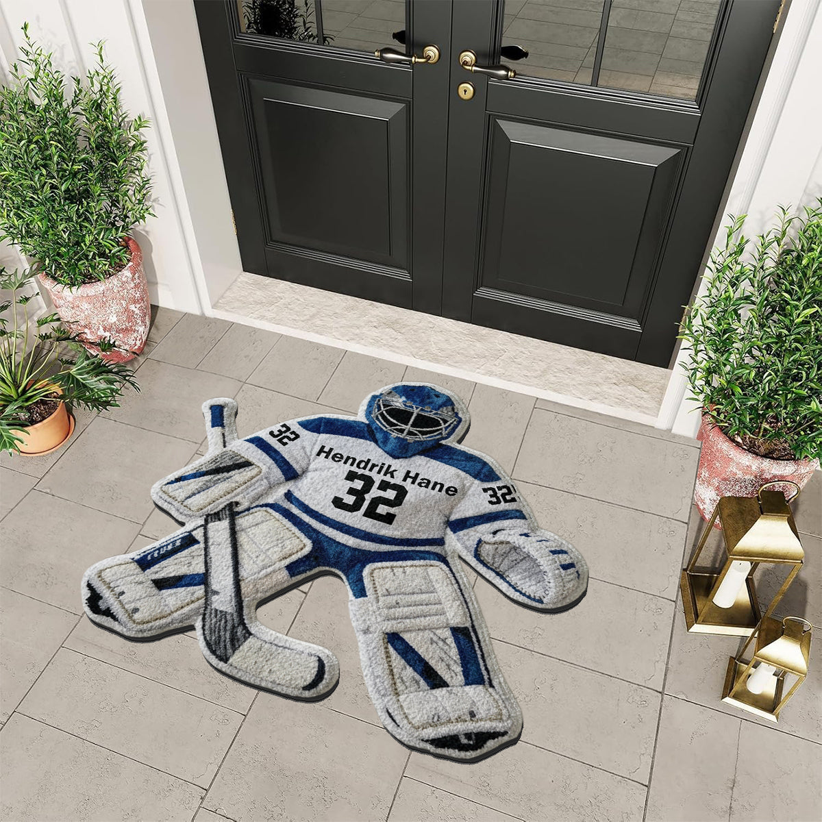 Love Hockey - Personalized Hockey Non-Slip Tufted Rug