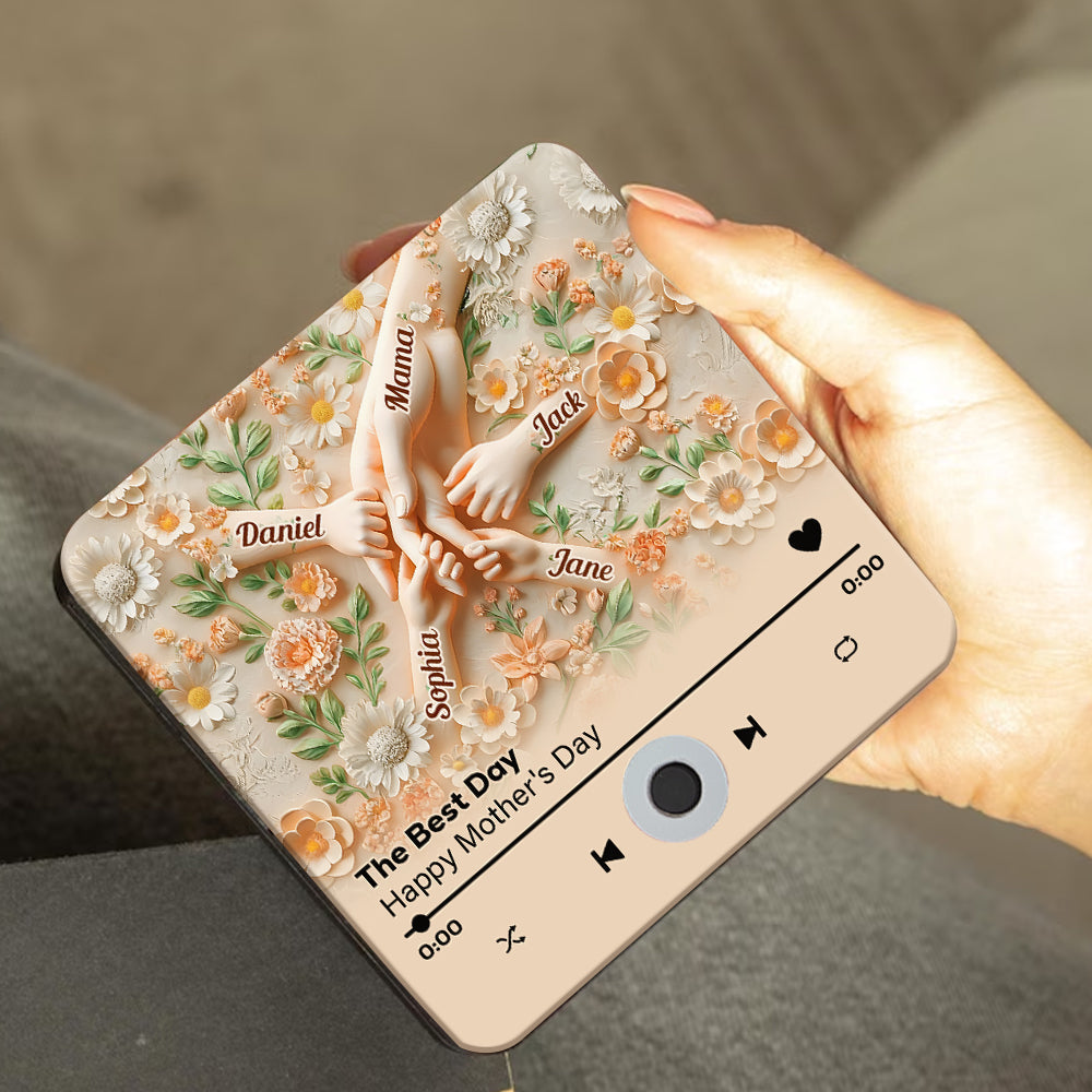 Holding Mom's Hand - Personalized Mother Music Fridge Magnet