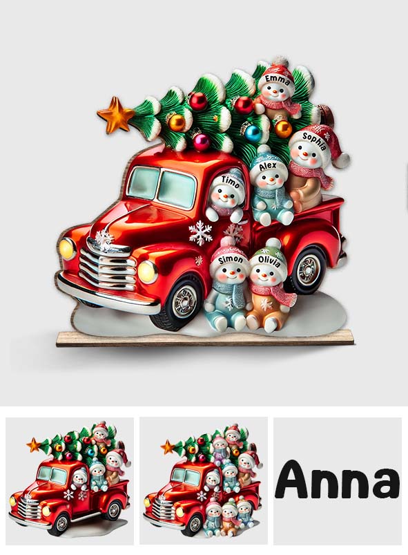 Nana's Cute Little Snowman - Personalized Grandma 1 Layered Big Freestanding