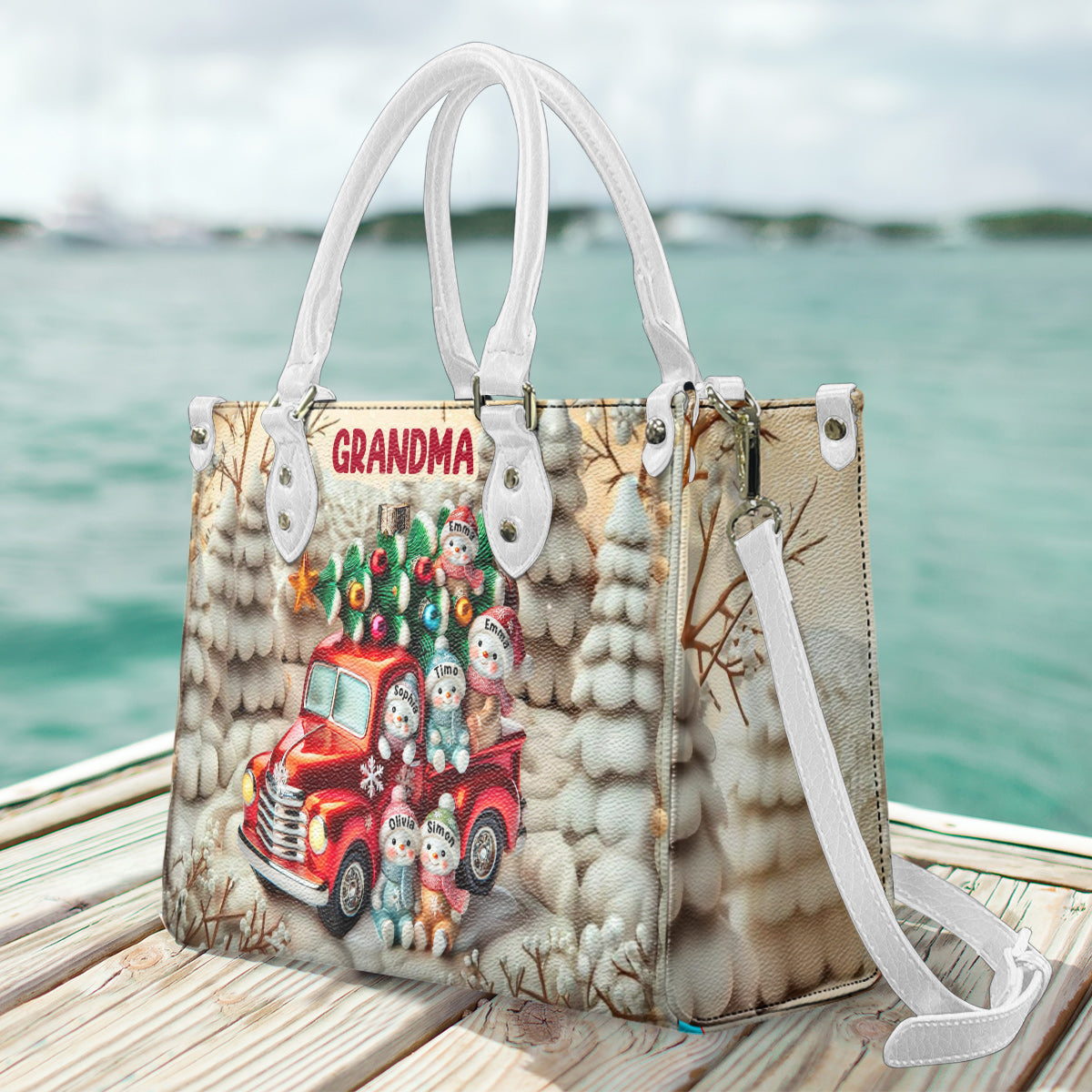 Nana's Cuties - Personalized Grandma Leather Handbag