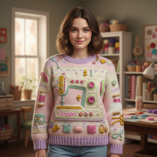 Sewing Is My Love - Personalized Sewing Ugly Sweater