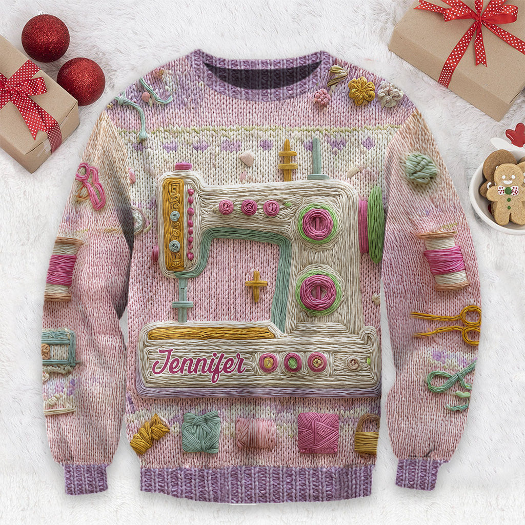Sewing Is My Love - Personalized Sewing Ugly Sweater