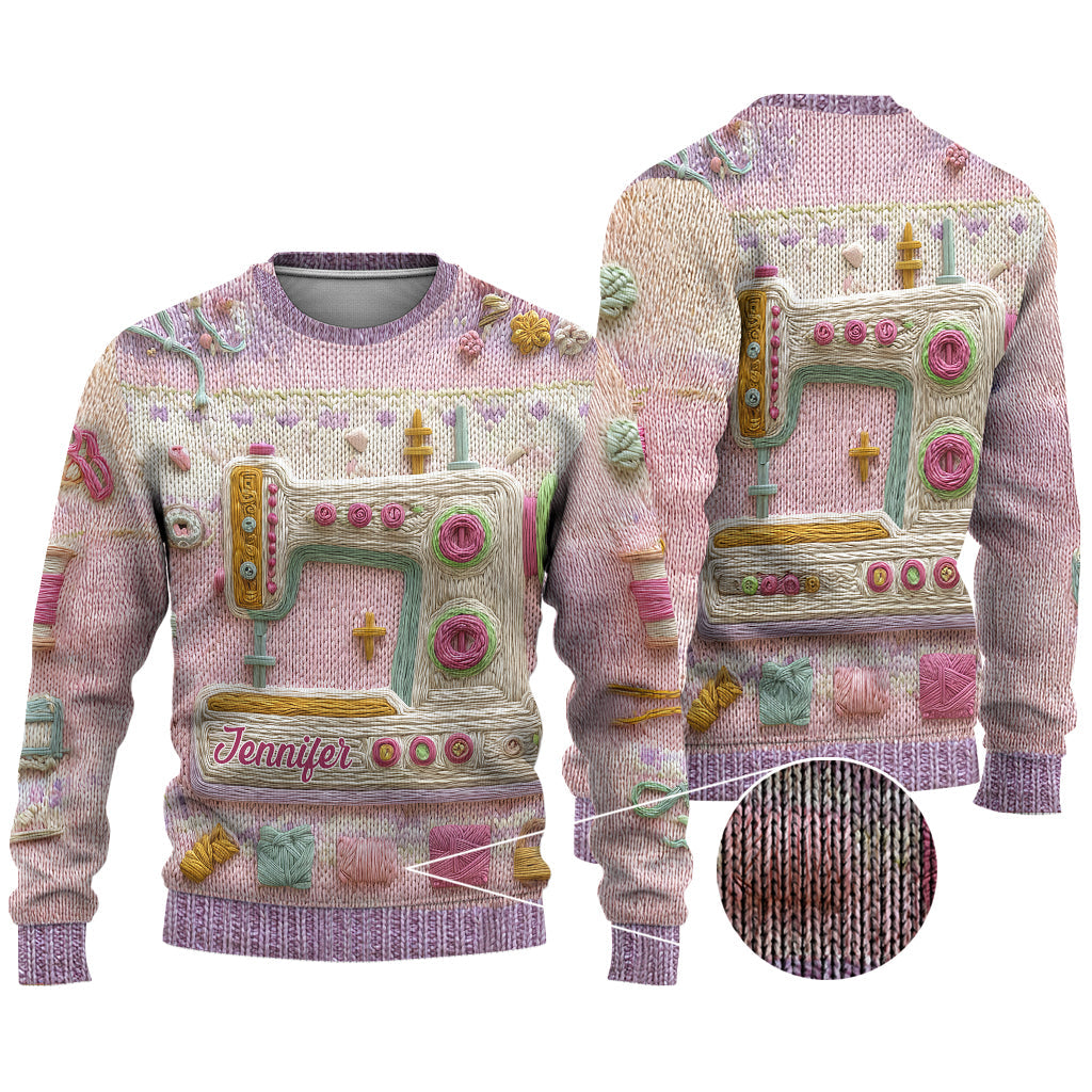 Sewing Is My Love - Personalized Sewing Ugly Sweater