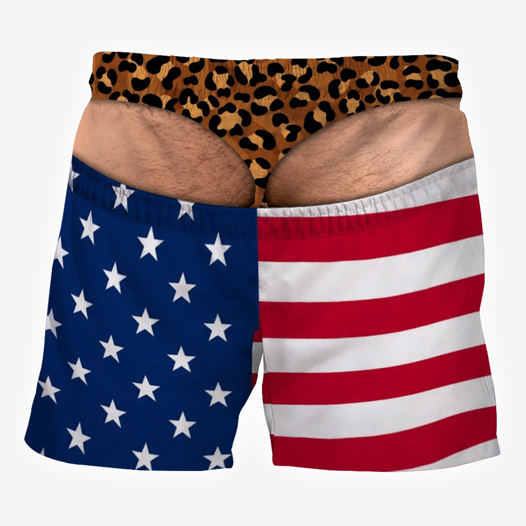 Funny Men Gift - Personalized Birthday Gifts For Husband, Son, Grandson, Brother, Grandpa, Dad, Yourself - Personalized Spicy Couple Men Shorts