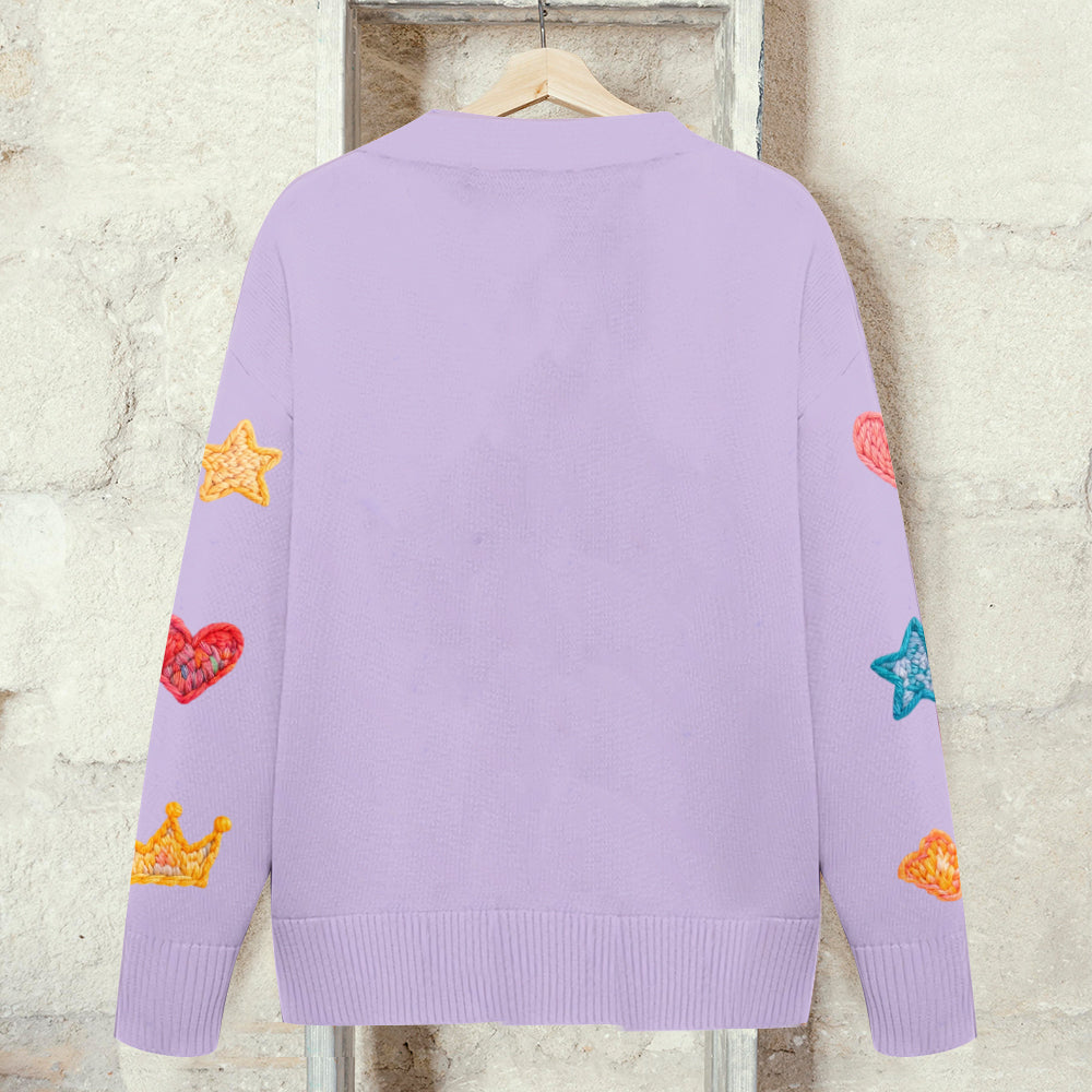 My Name, My Little World - Personalized Kid Cardigan Sweater