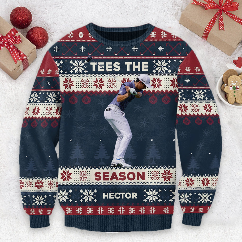Christmas Golf - Personalized Golf Ugly Sweater