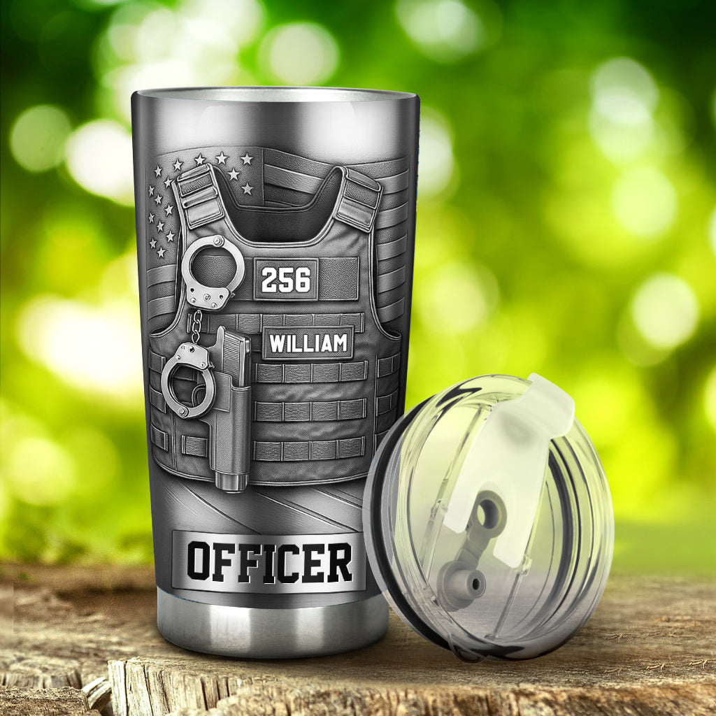 Serve And Protect - Personalized Police Officer Tumbler