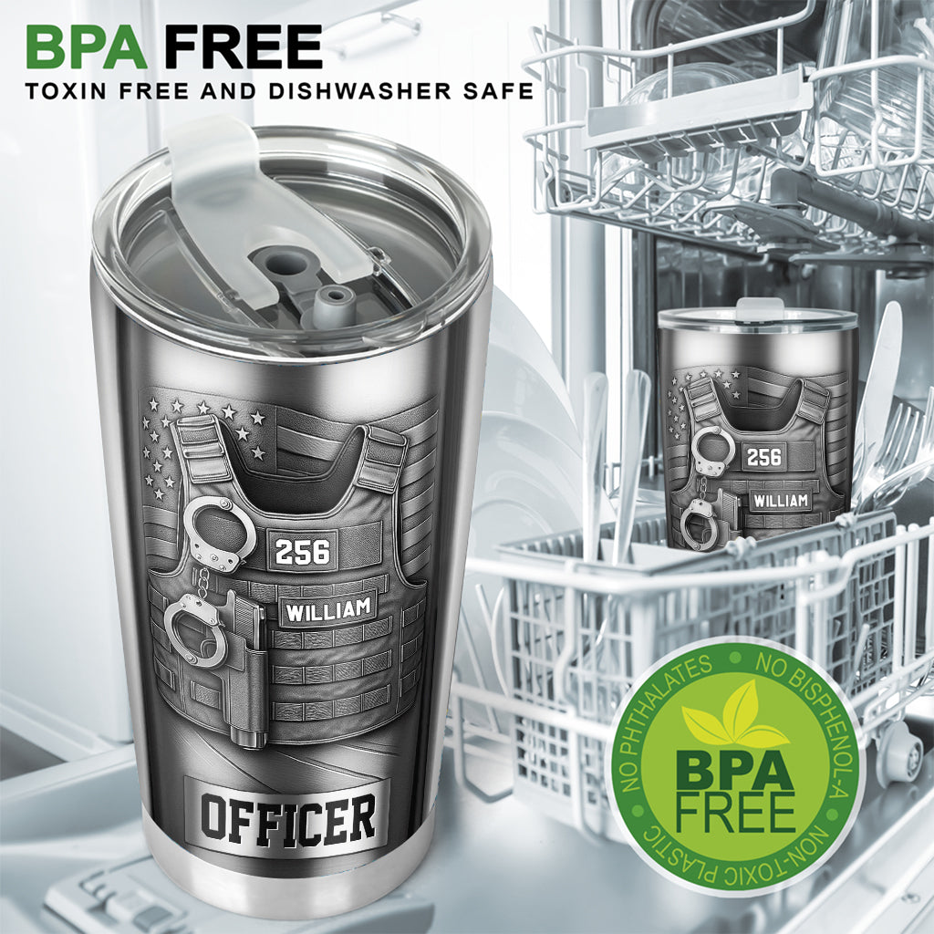 Serve And Protect - Personalized Police Officer Tumbler