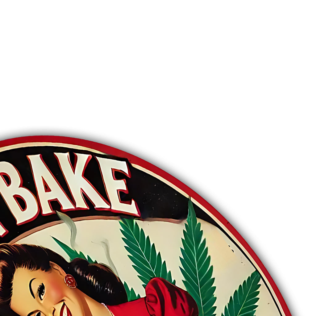 Wake N Bake - Personalized Weed Cut Metal Sign