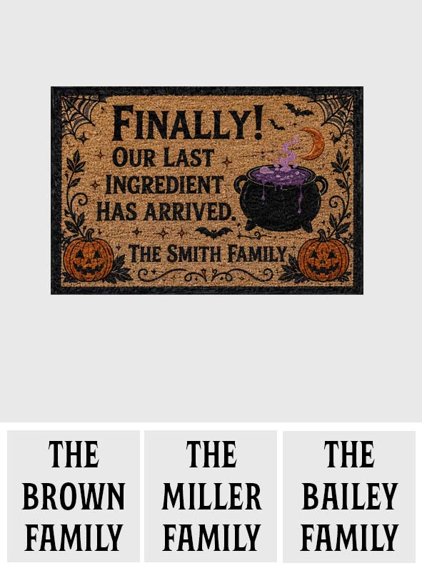 Our Last Ingredient - Personalized Witch Doormat