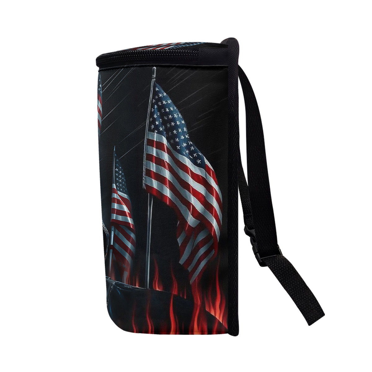 Patriotic Skull - Personalized Skull Portable Car Trash Can/ Organizer