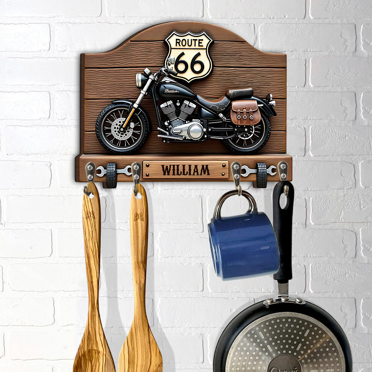 Motorcycle - Personalized Biker Custom Shaped Hanging Rack