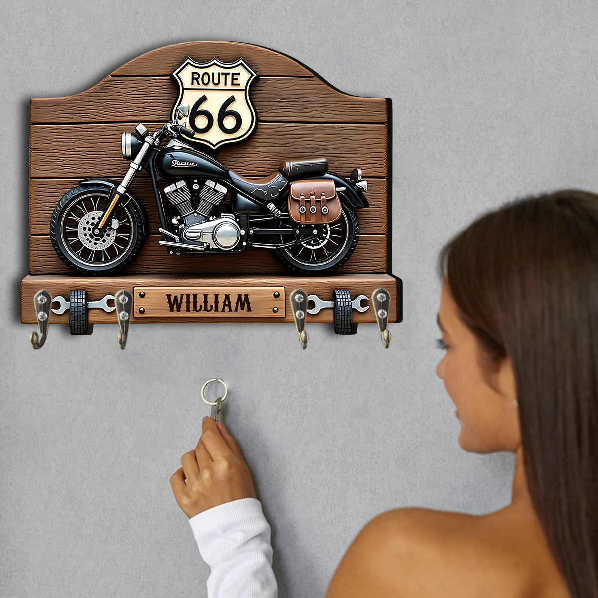 Motorcycle - Personalized Biker Custom Shaped Hanging Rack