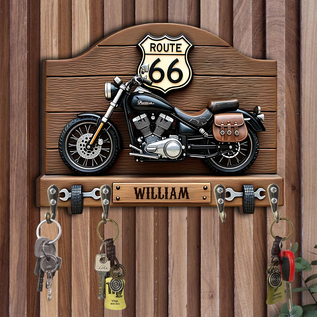 Motorcycle - Personalized Biker Custom Shaped Hanging Rack