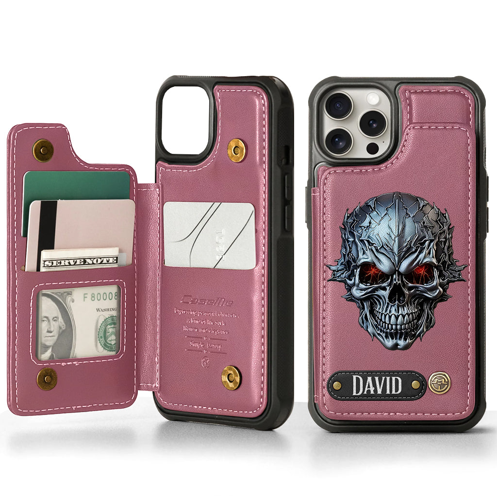 Cool Skull - Personalized Skull Wallet Phone Case