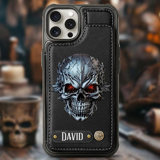 Cool Skull - Personalized Skull Wallet Phone Case