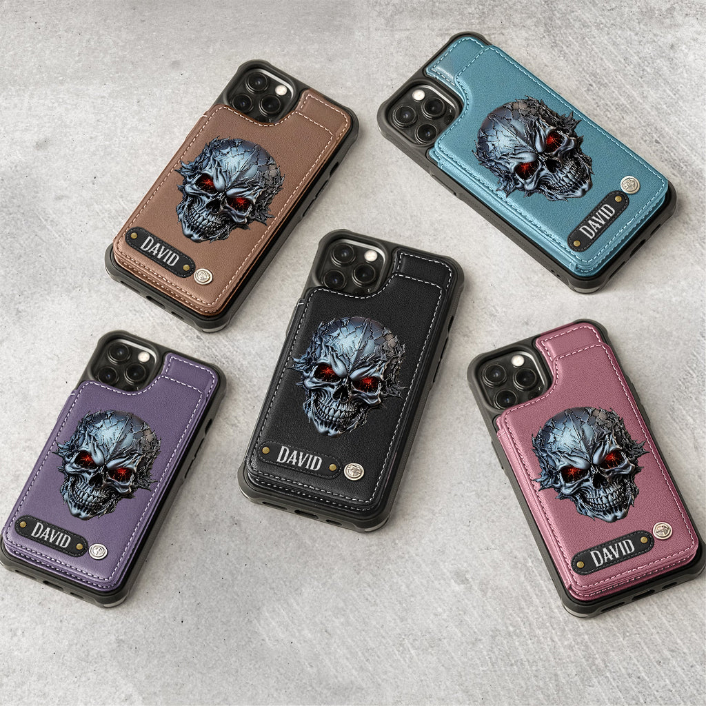 Cool Skull - Personalized Skull Wallet Phone Case